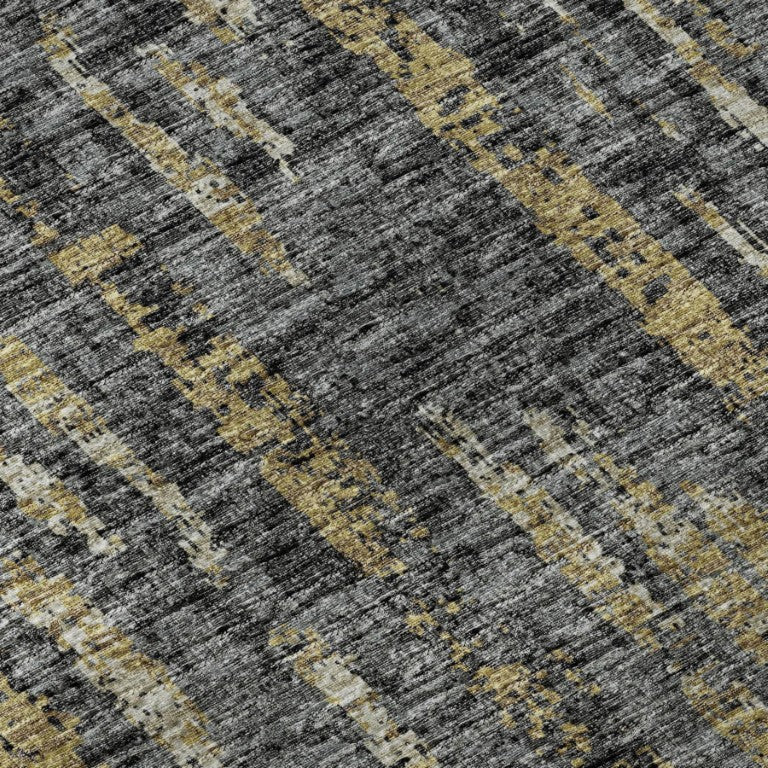 Abstract Washable Polyester Area Rug for Indoor Outdoor Spaces in Transitional Style