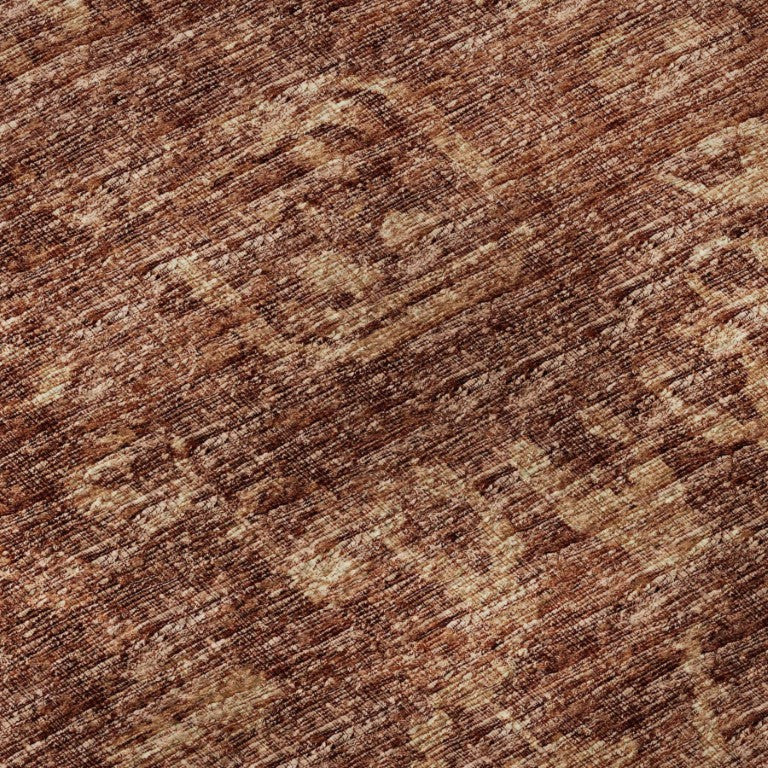 Damask Washable Polyester Area Rug Stain Resistant Indoor Outdoor Patio Living Room Accent