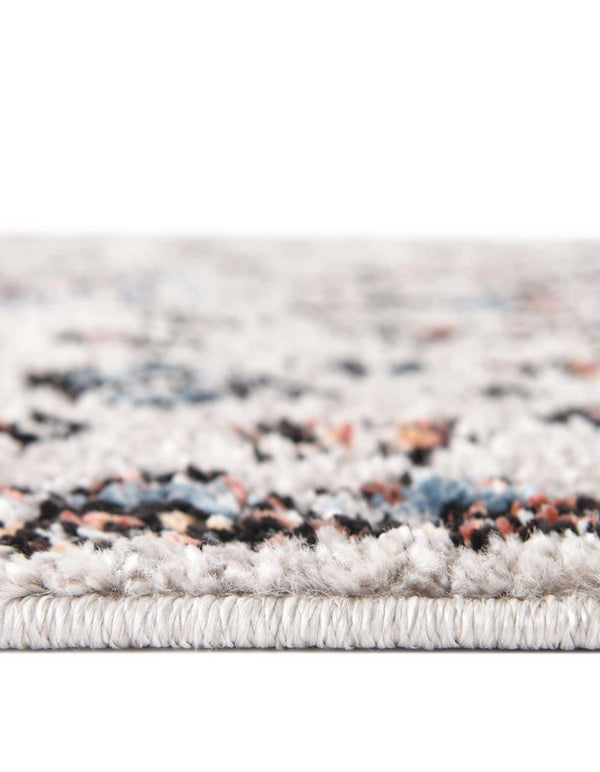 Unique Loom Aramis Victor Machine Made Tribal Rug Gray, Black/Ivory/Rust Red/Terracotta/Light Blue 12' 0" x 12' 2"