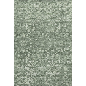 Damask Washable Polyester Area Rug for Indoor Outdoor Patio Living Room and Entryway Use