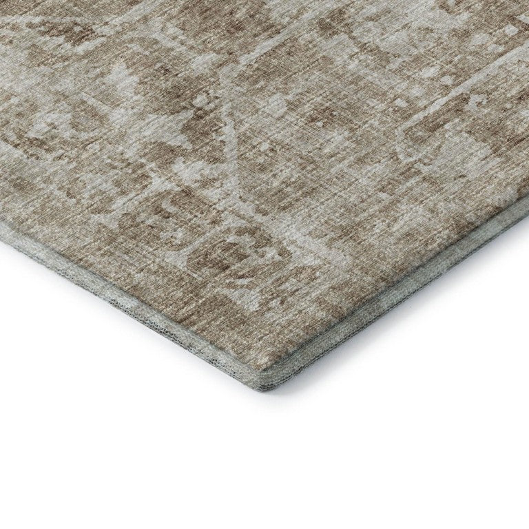 HomeRoots Tribal Motif Washable Polyester Area Rug for Indoor Outdoor Patio Entryway and High Traffic Use 9' x 12' 642666