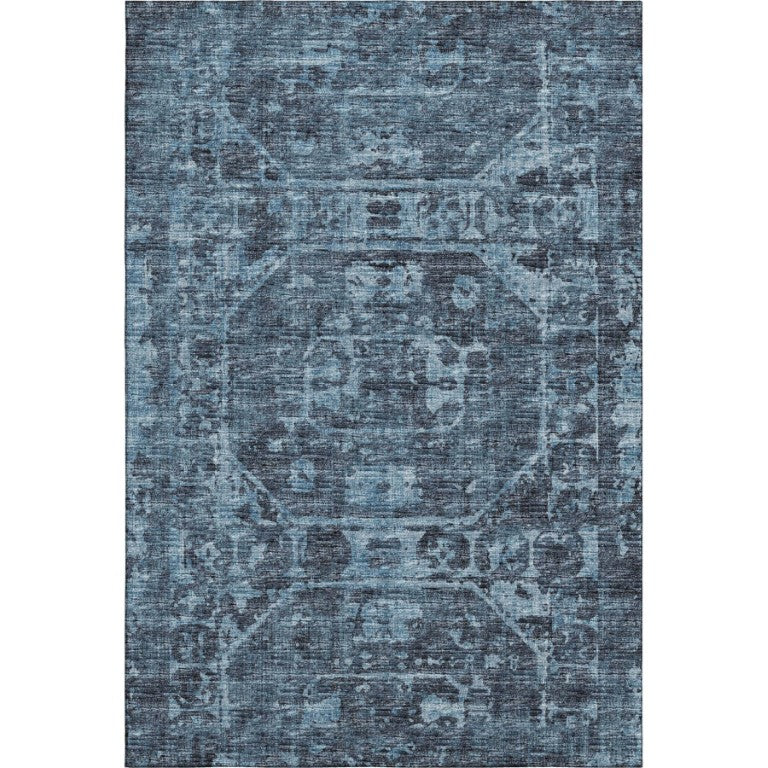 HomeRoots Tribal Polyester Area Rug Washable Indoor Outdoor Low Pile for Patio or Living Room 10' x 14' 642685