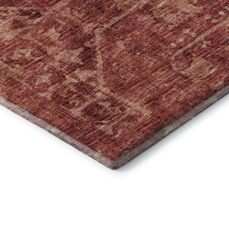 HomeRoots Tribal Polyester Area Rug Washable Stain Resistant Indoor Outdoor Low Pile Patio 5' x 8' 642687