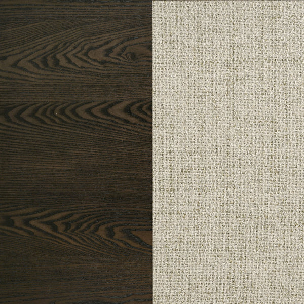 English Elm Blakely Beige Upholstered Dining Chairs Set of 2 — Retro-Molded Backs, Padded Seats, Ash Finish Frames B062P375522