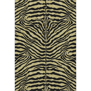 Zebra Print Washable Polyester Area Rug Gold Ivory Safari Style Indoor Outdoor All Sizes