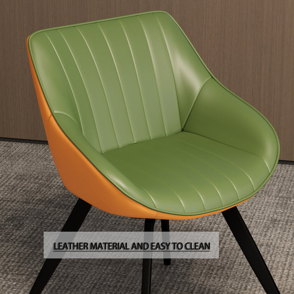 English Elm 29.53" Mid-Century Modern Coffee Table Set With 2 Pu Chairs For Stylish Living & Dining Spaces W2189S00505