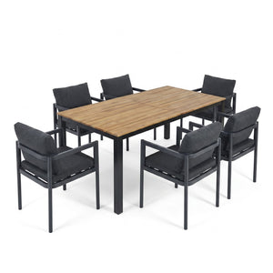 English Elm 7-piece Outdoor Patio Dining Set Acacia Wood Table Rope Back Aluminum Chairs 64274.00_N779P369116G-3