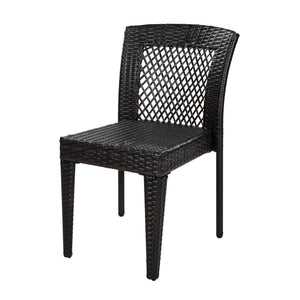 English Elm 7-piece Outdoor Patio Dining Set Acacia Wood Table Six Stackable Rattan Chairs 64274.00_N779P433231B-3