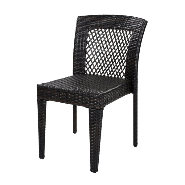 English Elm 7-piece Outdoor Patio Dining Set Acacia Wood Table Six Stackable Rattan Chairs 64274.00_N779P433231B-3