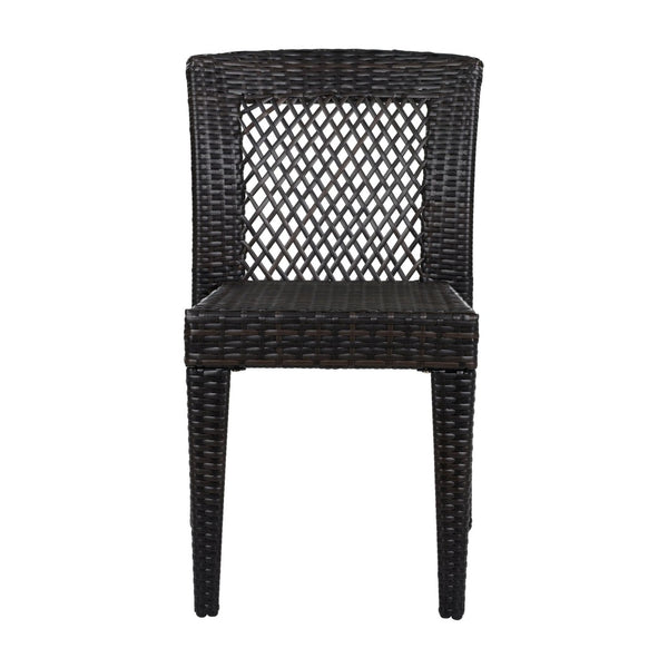 English Elm 7-piece Outdoor Patio Dining Set Acacia Wood Table Six Stackable Rattan Chairs 64274.00_N779P433231B-3