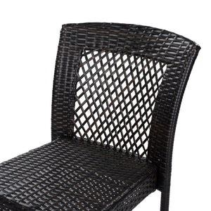 English Elm 7-piece Outdoor Patio Dining Set Acacia Wood Table Six Stackable Rattan Chairs 64274.00_N779P433231B-3