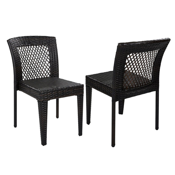 English Elm 7-piece Outdoor Patio Dining Set Acacia Wood Table Six Stackable Rattan Chairs 64274.00_N779P433231B-3