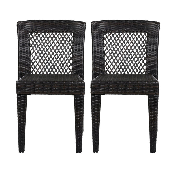 English Elm 7-piece Outdoor Patio Dining Set Acacia Wood Table Six Stackable Rattan Chairs 64274.00_N779P433231B-3