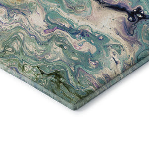 HomeRoots 8' X 10' Aqua and Ivory Abstract Area Rug - Stylish, Washable Design for Indoor & Outdoor Use! 642821
