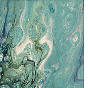 HomeRoots 8' X 10' Aqua and Ivory Abstract Area Rug - Stylish, Washable Design for Indoor & Outdoor Use! 642821