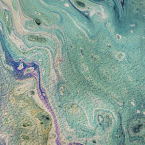 HomeRoots 8' X 10' Aqua and Ivory Abstract Area Rug - Stylish, Washable Design for Indoor & Outdoor Use! 642821