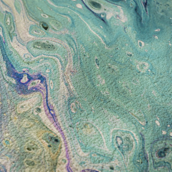 HomeRoots 8' X 10' Aqua and Ivory Abstract Area Rug - Stylish, Washable Design for Indoor & Outdoor Use! 642821