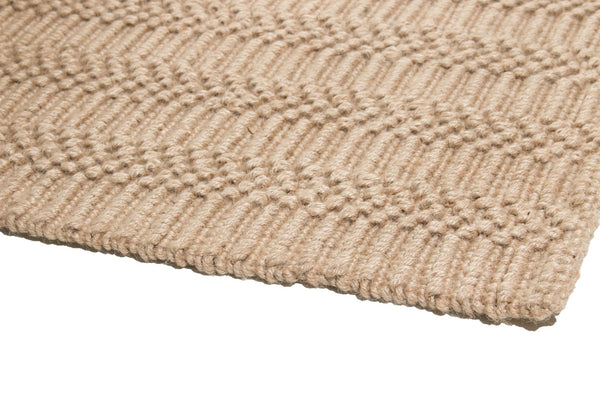 HomeRoots 6' Natural Jute Hand-Woven Area Rug - Unique Abstract Design for Entryways, Kitchens & More! 642835