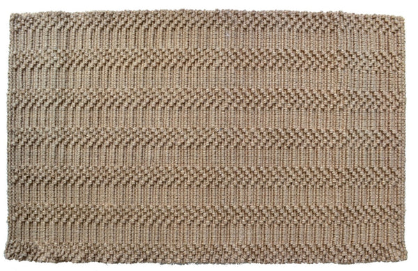 HomeRoots 6' Natural Jute Hand-Woven Area Rug - Unique Abstract Design for Entryways, Kitchens & More! 642835