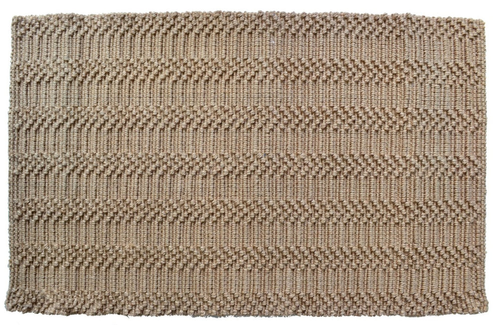 HomeRoots 5' X 7' Hand-Woven Jute Area Rug - Modern Abstract Design, Unique Artisan Craftsmanship & Durability 642836