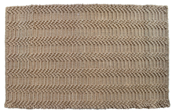 HomeRoots 5' X 7' Hand-Woven Jute Area Rug - Modern Abstract Design, Unique Artisan Craftsmanship & Durability 642836