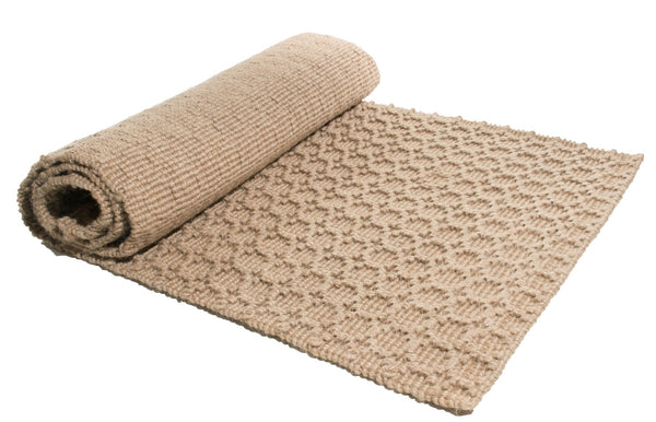 HomeRoots 6' Hand-Woven Natural Jute Area Rug - Modern Geometric Design for Stylish and Cozy Spaces 642838