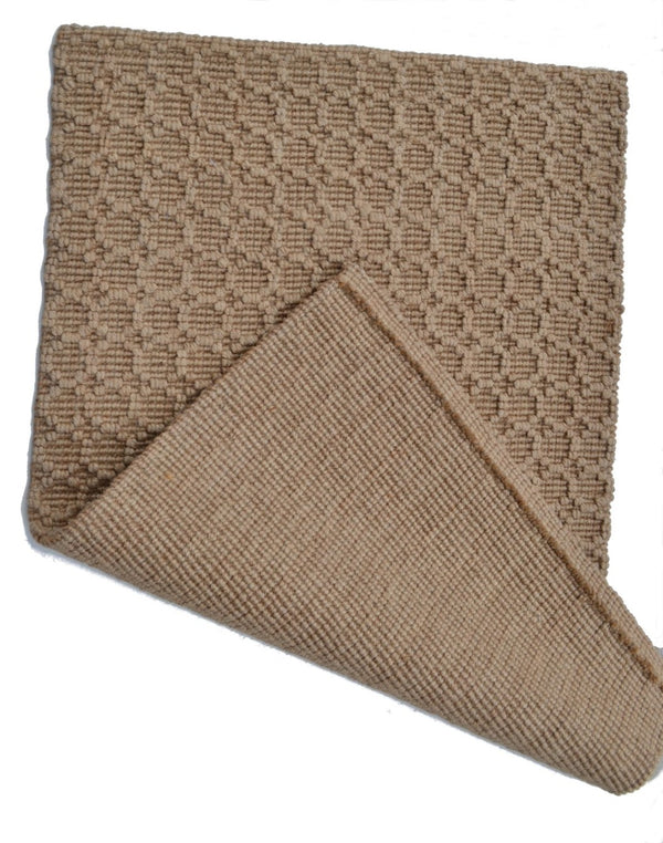 HomeRoots 6' Hand-Woven Natural Jute Area Rug - Modern Geometric Design for Stylish and Cozy Spaces 642838