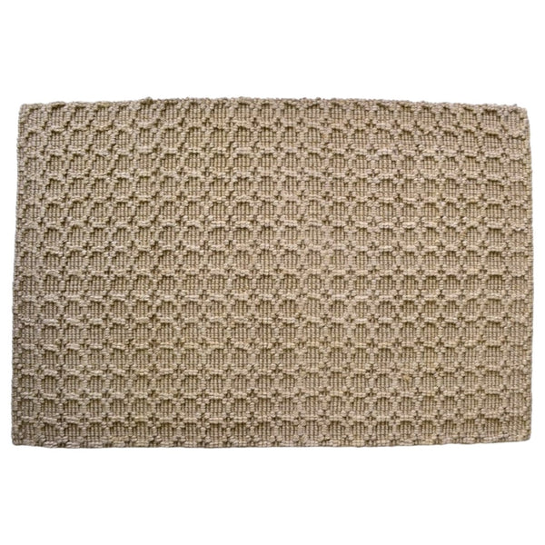 HomeRoots 6' Hand-Woven Natural Jute Area Rug - Modern Geometric Design for Stylish and Cozy Spaces 642838