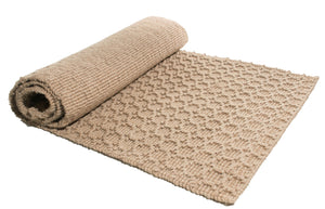 HomeRoots 6' Natural Jute Geometric Area Rug - Hand-Woven, Durable, and Stylish for Modern Living Spaces 642839