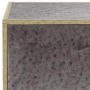 HomeRoots 22" Stunning Silver and Gold Mirrored Glass End Table – Chic, Ready-to-Use Accent for Any Room 642846