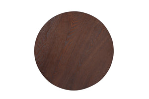 HomeRoots 22" Brown Wood Round Pedestal End Table - Versatile Accent Piece for Modern Living Spaces, Fully Assembled 642847