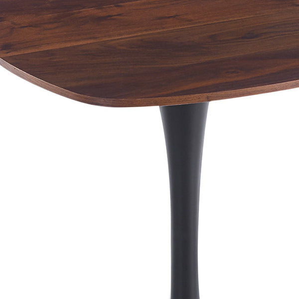 English Elm 23.62 Inch Round Pedestal Dining Table Oak Finish Compact Contemporary Accent W3766P397278