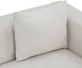 Alfie Beige Linen Textured Fabic Loveseat 642Beige-L Meridian Furniture