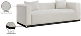 Alfie Beige Linen Textured Fabic Sofa 642Beige-S Meridian Furniture