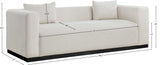 Alfie Beige Linen Textured Fabic Sofa 642Beige-S Meridian Furniture