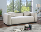 Alfie Beige Linen Textured Fabic Sofa 642Beige-S Meridian Furniture