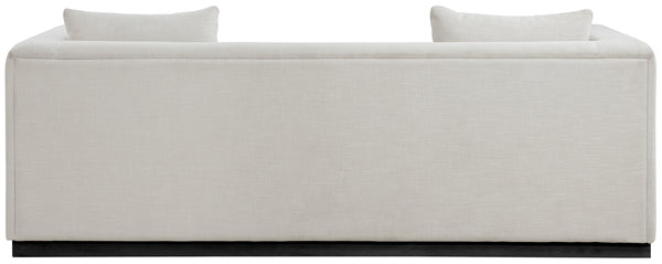 Alfie Beige Linen Textured Fabic Sofa 642Beige-S Meridian Furniture