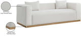 Alfie Cream Linen Textured Fabic Sofa 642Cream-S Meridian Furniture