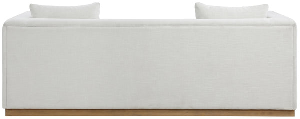 Alfie Cream Linen Textured Fabic Sofa 642Cream-S Meridian Furniture