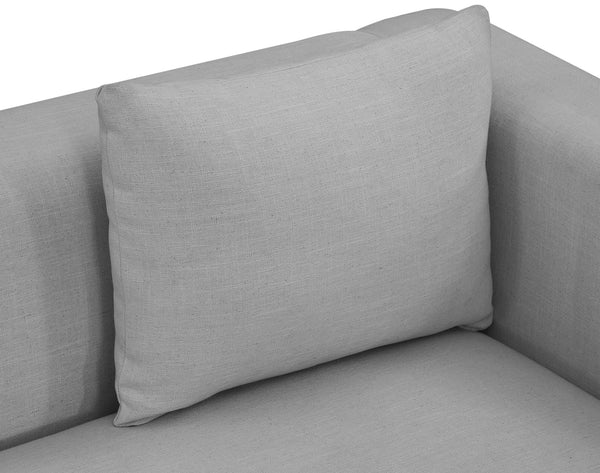 Alfie Grey Linen Textured Fabic Loveseat 642Grey-L Meridian Furniture