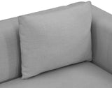 Alfie Grey Linen Textured Fabic Loveseat 642Grey-L Meridian Furniture