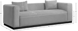 Alfie Grey Linen Textured Fabic Sofa 642Grey-S Meridian Furniture