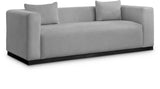 Alfie Grey Linen Textured Fabic Sofa 642Grey-S Meridian Furniture