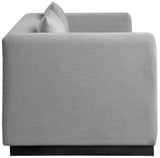 Alfie Grey Linen Textured Fabic Sofa 642Grey-S Meridian Furniture