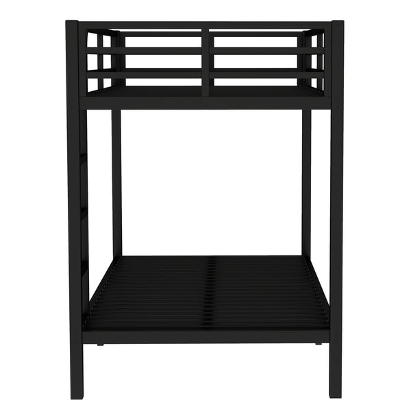 English Elm Metal Twin Xl Bunk Bed For Teens & Adults - Space-Saving, Noise-Reducing, Easy Assembly, Black Finish W1580P368408