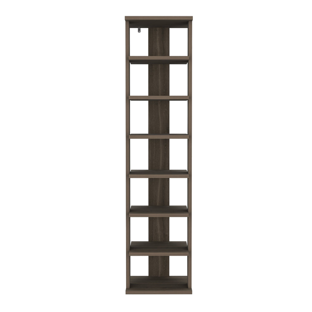 English Elm Odesto 48.7" Tall Vertical Shoe Rack with 8 Tiers – Space-Saving, Sturdy Melamine Organizer for Entryway Bedroom Closet Brown Gray 52.8 L x 17 W x 3.2 H B070P234360