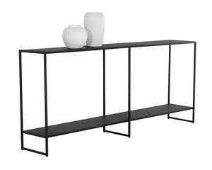 Sunpan Eiffel Console Table – Elegant Metal Design with Classic Style Perfect for Your Living Space Decor Matte Black