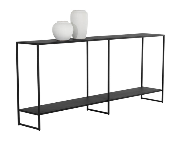 Sunpan Eiffel Console Table – Elegant Metal Design with Classic Style Perfect for Your Living Space Decor Matte Black