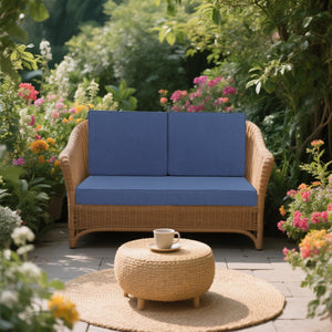 English Elm Outdoor Deep Seat Cushions for Patio Furniture Waterproof Replacement Chair Cushions Set of 2 17x15x16 Durable Comfort Navy Blue W419P290497