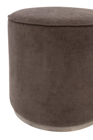 Vale Performance Fabric Ottoman with Ash Wood Plinth Base for Living Room Seating